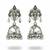 Oxcid antique style oxidised silver polish jhumka earrings for women & girls