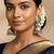 Oxcid antique style oxidised silver polish jhumka earrings for women & girls