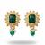 Green antique earrings for women | high gold polish fancy style wedding & festive collection