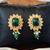 Green antique earrings for women | high gold polish fancy style wedding & festive collection