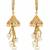 Transparent yellow round bali conical jhumki earrings for women | traditional party jhumka for girls & ladies