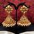 Pearl designer high gold polish clustered pearl jhumka earrings for women indian jhumki for girls