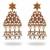Transparent yellow triangle lct stone polki earrings for women fancy traditional ethnic earrings