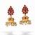 Rani designer fancy stylish antique stones clustered pearl jhumka earrings for women & girls