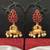 Rani designer fancy stylish antique stones clustered pearl jhumka earrings for women & girls