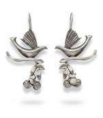 Oxidised silver designer earrings for women | antique style fancy oxidised jewelry
