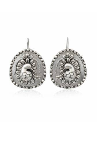 Oxidised silver beautiful designer earrings for women | antique style fancy oxidised jewelry
