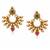 Ruby green beautiful design high gold polish full stone earrings for women