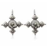 Oxidised silver fancy design earrings for women | antique style oxidised jewelry