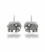 Oxidised silver designer fancy earrings for women | antique style oxidised jewelry