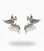 Oxcid beautiful oxidised silver fancy design earrings for women