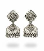 Oxcid beautiful oxidised silver plated jhumka earrings for women & girls