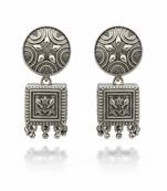 Oxcid traditional trendy oxidized silver polish designer earrings for women & girls