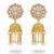Whitekundan high gold polish full stone party wear earrings for women & girls