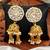 Whitekundan high gold polish full stone party wear earrings for women & girls