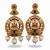 Ruby green god laxmi design clustered pearl high gold polish temple earrings for women & girls