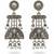 Pearl fancy style oxidised silver polish long earrings for women & girls