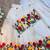 Offwhite soft kora cotton thread embroidery pavadai set