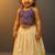 Royalblue soft kerala silk with zari weaving pavadai set