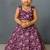 Wine banarasi silk zari weaving pattu langa 