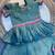 Seagreen soft silk zari weaving and jacquard pattu pavadai set