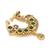 Peacock design cz american diamond non-piercing screw press nose pin/nath clip on for women