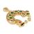 Peacock design cz american diamond non-piercing screw press nose pin/nath clip on for women