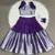 Purple soft organza zari weaving pavadai set
