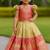 Beige soft silk  zari weaving ready to wear pattu pavadai