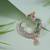 Peacock design cz american diamond non-piercing screw press nose pin/nath clip on for women