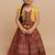 Maroon silk pure zari weaving koti style pavadai gown