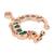 Peacock design cz american diamond non-piercing screw press nose pin/nath clip on for women