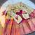 Beige soft silk  zari weaving ready to wear pattu pavadai
