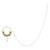 Bridal nose ring/nath without piercing with pearl chain encased with pearl stone for women