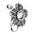 Navratri ethnic silver plated floral shaped clip on non piercing pressing type nose pin, nose ring stud for women