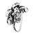 Navratri ethnic silver plated floral shaped clip on non piercing pressing type nose pin, nose ring stud for women