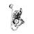 Navratri ethnic silver plated peacock design clip on non piercing pressing type nose pin, nose ring stud for women