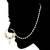 Ethnic bridal nose ring/nath without piercing with pearl chain encased with pearl stone for women