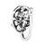 Navratri ethnic silver plated peacock design clip on non piercing pressing type nose pin, nose ring stud for women