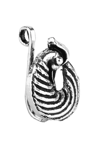 Navratri ethnic silver plated peacock design clip on non piercing pressing type nose pin, nose ring stud for women
