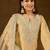 Women yellow silk blend solid embroidered straight kurta trousers with dupatta