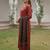 Women maroon rayon blend geometric printed straight kurta trousers with dupatta