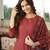 Maroon Rayon Blend Geometric Printed Kurta Trousers