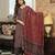 Women brown rayon blend floral printed straight kurta trousers with dupatta