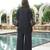 Women black pure cotton solid embroidered coord sets
