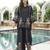 Women black pure cotton solid embroidered coord sets