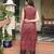 Women maroon rayon blend floral printed straight kurta trousers with dupatta