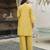 Women yellow pure cotton solid embroidered coord sets