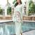 Women green silk blend solid embroidered coord sets