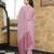 Women pink rayon blend ethnic motifs printed straight kurta trousers with dupatta